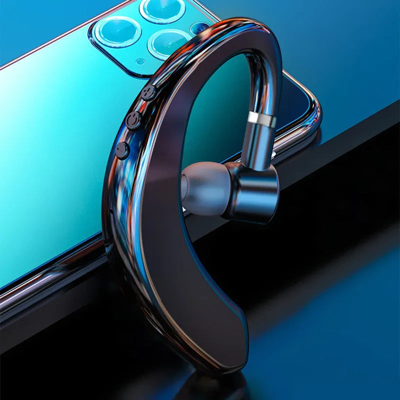 Black or blue wireless Bluetooth unilateral in-ear headset with rotatable earpiece