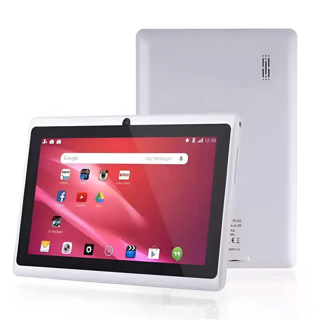 7-inch WiFi Bluetooth tablet with IPS screen in black, showing front display and side view