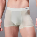 Lightweight seamless antibacterial sports underwear for men in large sizes, shown in multiple colour options.
