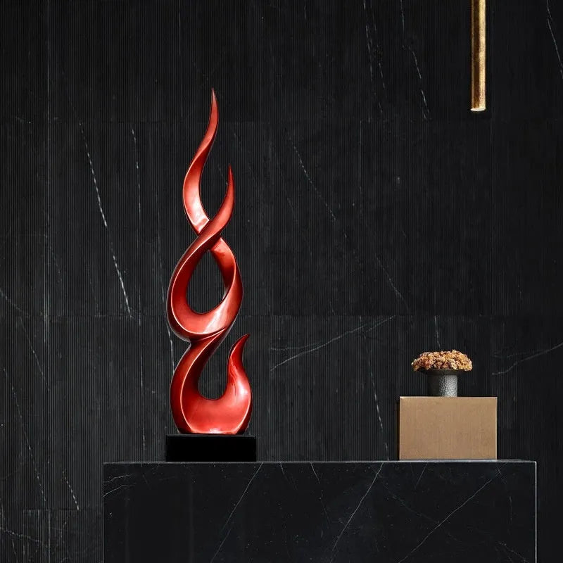 A tall, modern resin festival decoration in a choice of gold, silver, red, or gradient colours.