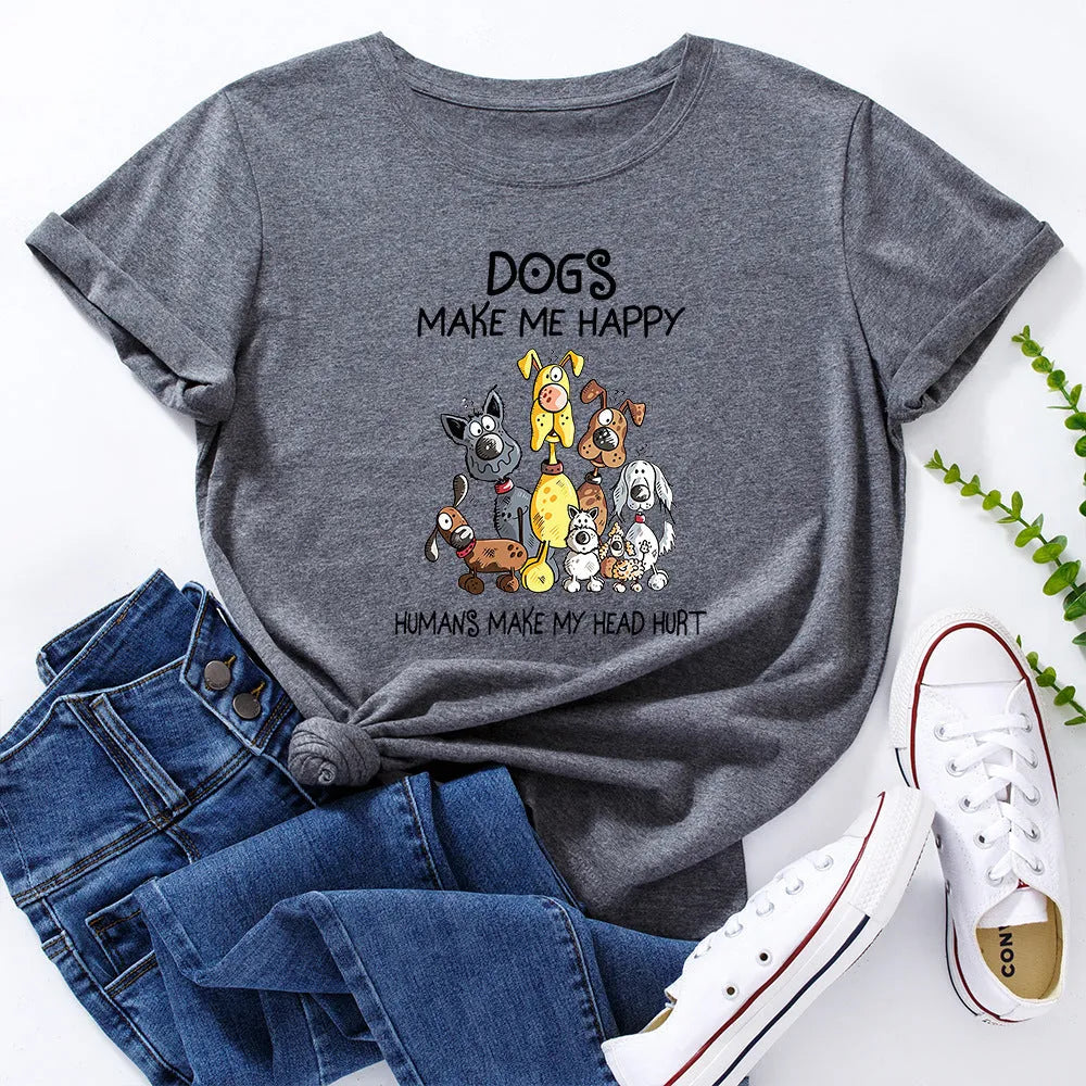 Unisex loose-fit cotton milk shred letter print short sleeve T-shirt in black front view