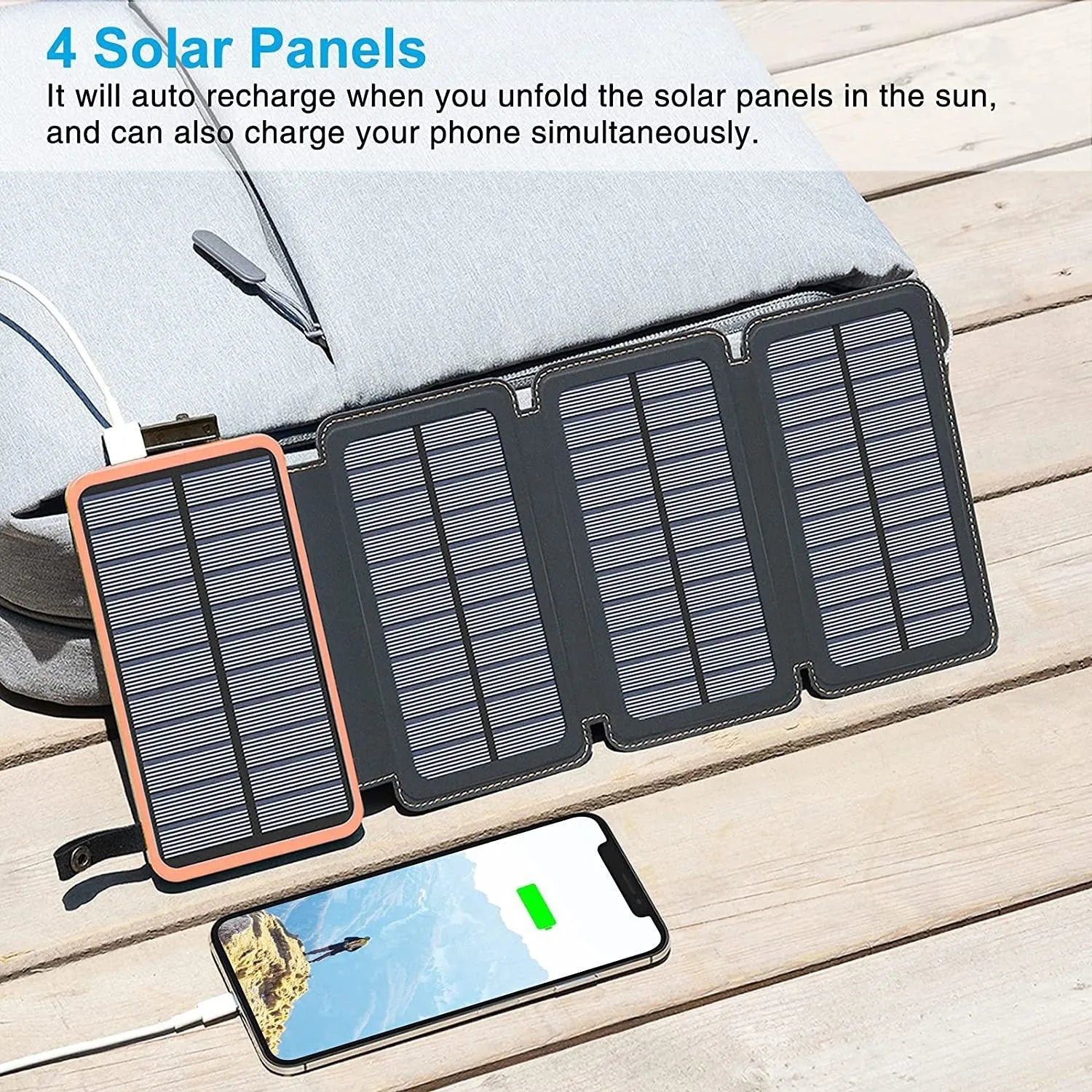 Outdoor solar phone charger with leather exterior in multiple colour options