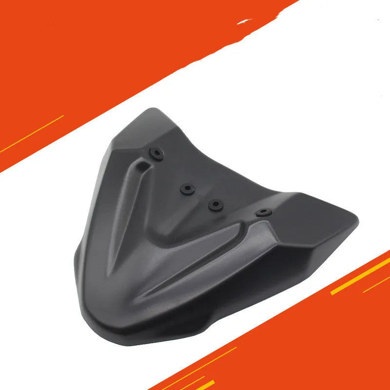 Fixed wind front wing motorcycle accessory for Adventure ADV models in black ABS plastic