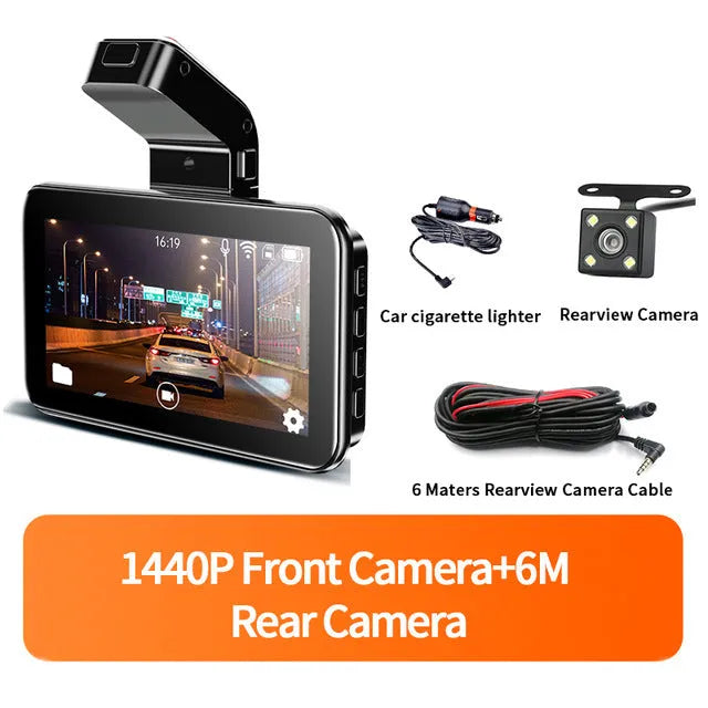3-inch HD car DVR with dual lens camera for front and rear vehicle recording