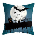 Linen skull Halloween pillow cover 45x45cm square cushion case for sofa and bed decoration