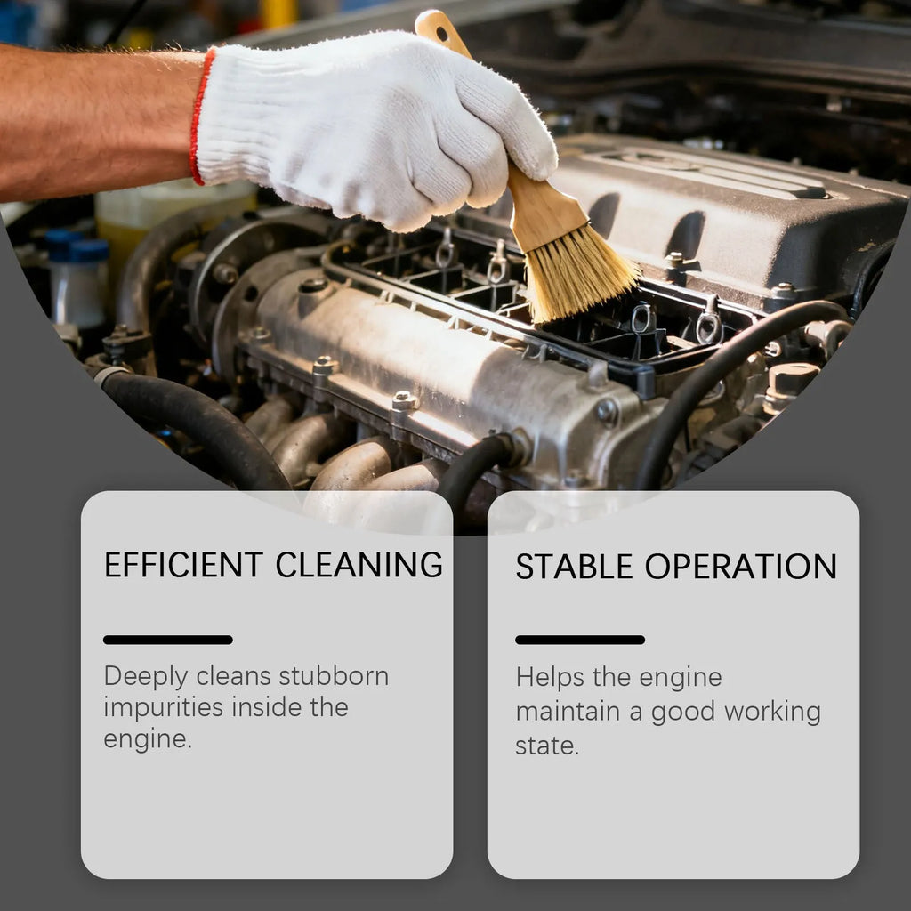50ml engine cleaner bottle with sponge and rag for car engine cleaning
