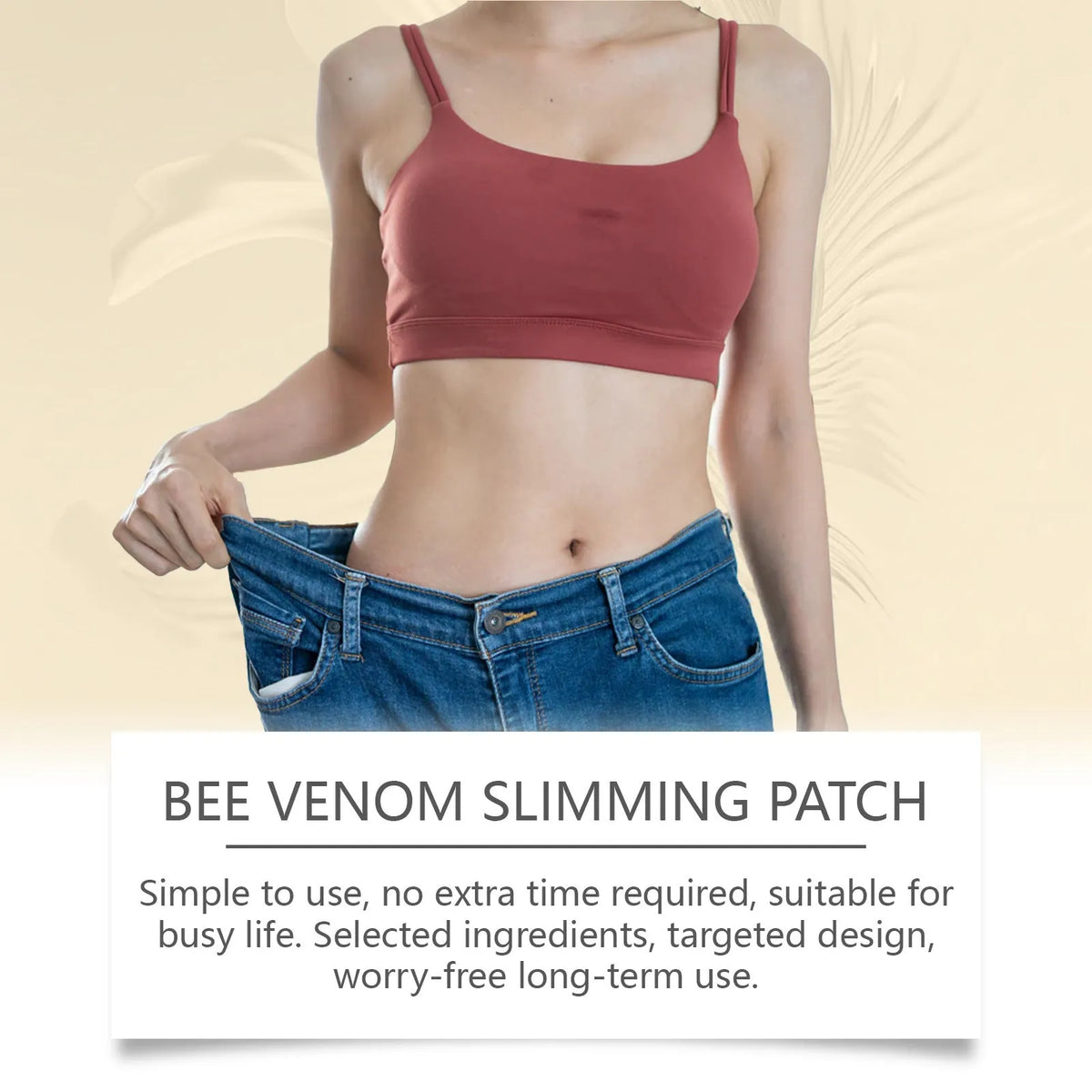 Body care patch box of 30 nursing stickers, each 7x7cm, with bee venom and plant extracts