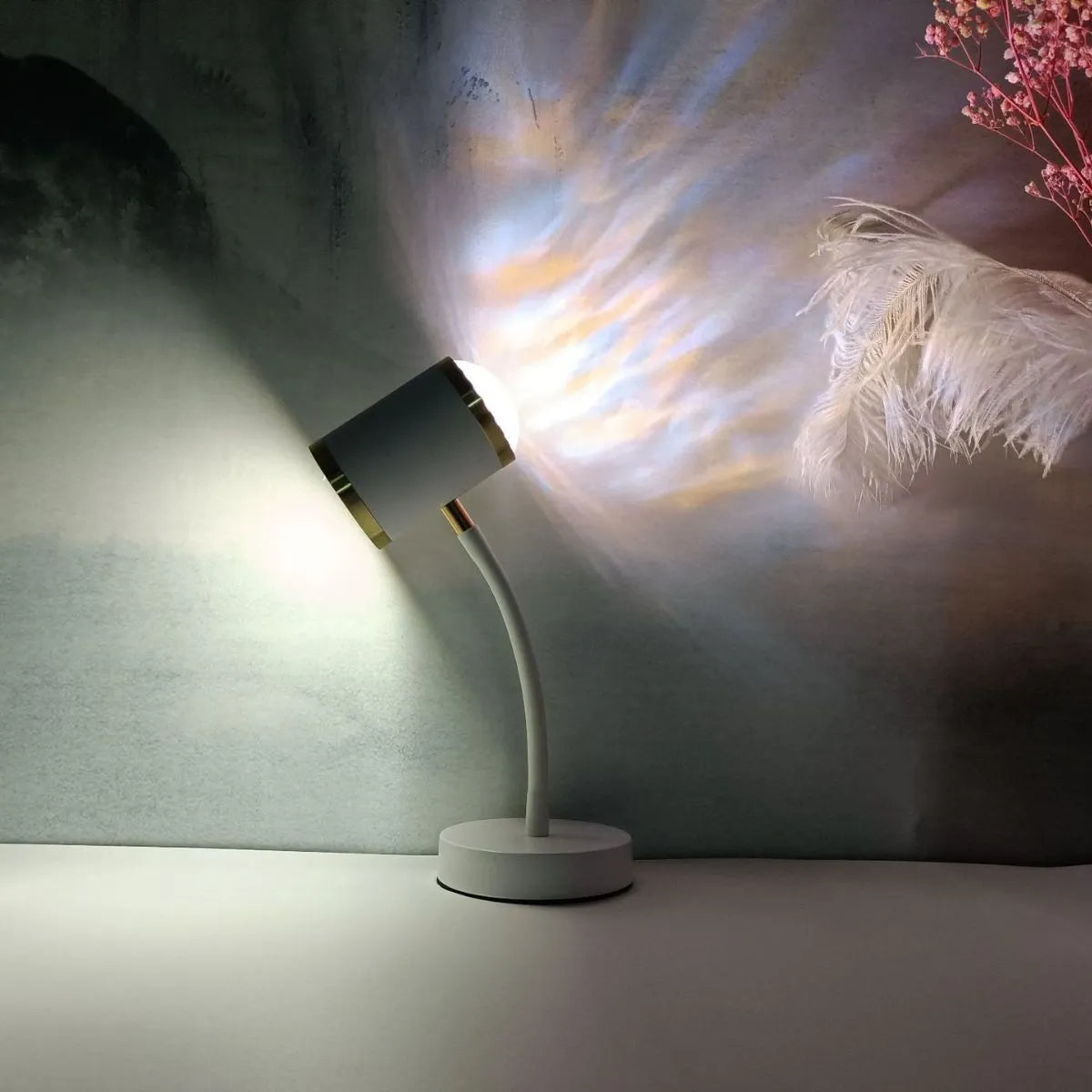 Double-headed table lamp for photography and live streaming with metal lamp holder and 220V wire switch, black or white