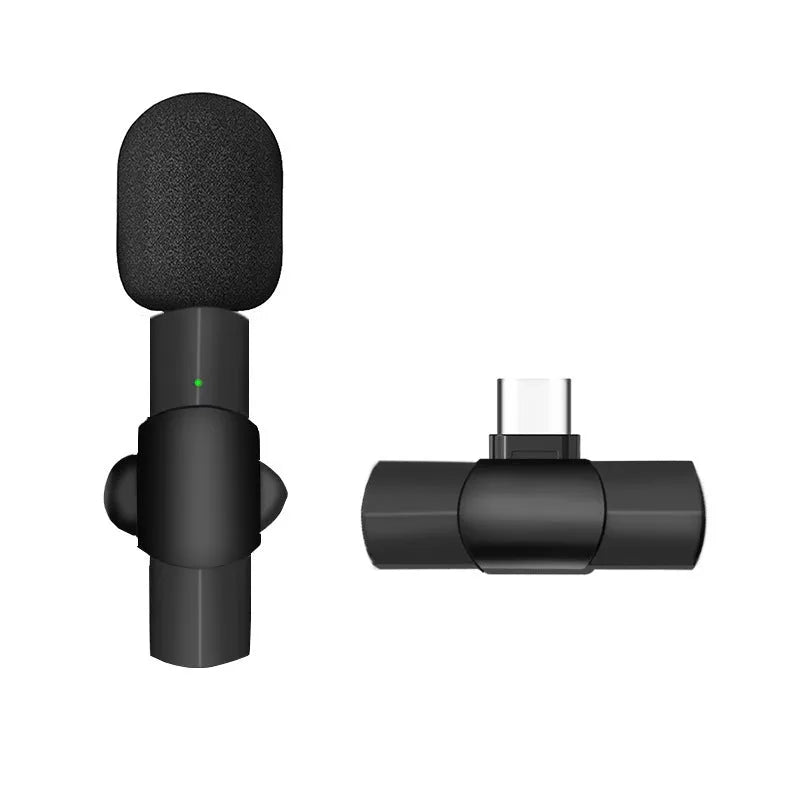 K10 wireless lavalier microphone with clip for mobile phone recording