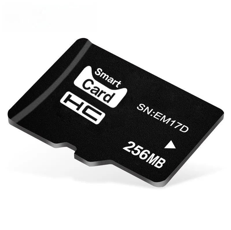 256MB TF series MicroSD memory card with dimensions 11mm by 15mm.