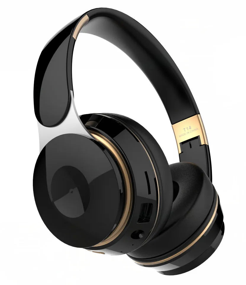 Foldable Bluetooth wireless earphones in multiple colours with head-mounted design