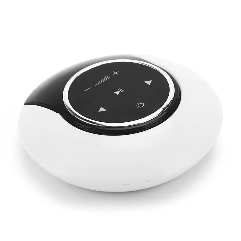 Bluetooth speaker LED desk lamp with touch control, stepless dimming, 2000mAh USB battery, 148 x 148 x 48mm folding body