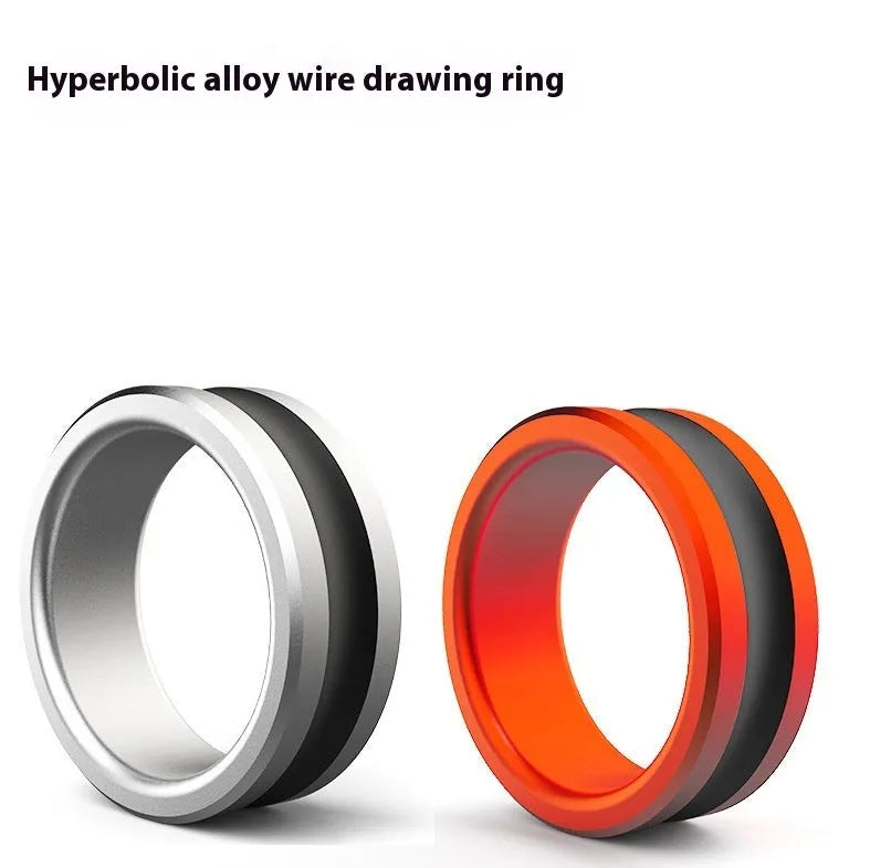 Orange alloy fishing hand guard tool with pull loop for non-slip fish handling