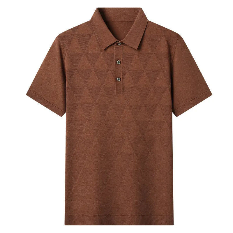Men's thin Ice Silk short sleeve t-shirt in lyocell fabric, showing colour options and regular fit