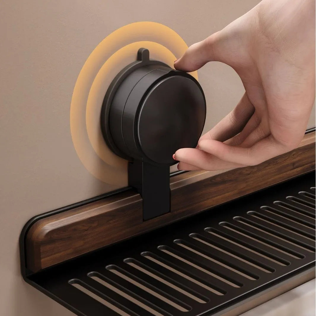 Aluminium alloy faucet hanging rack in black or milky white, over sink shelf, 40cm to 80cm widths