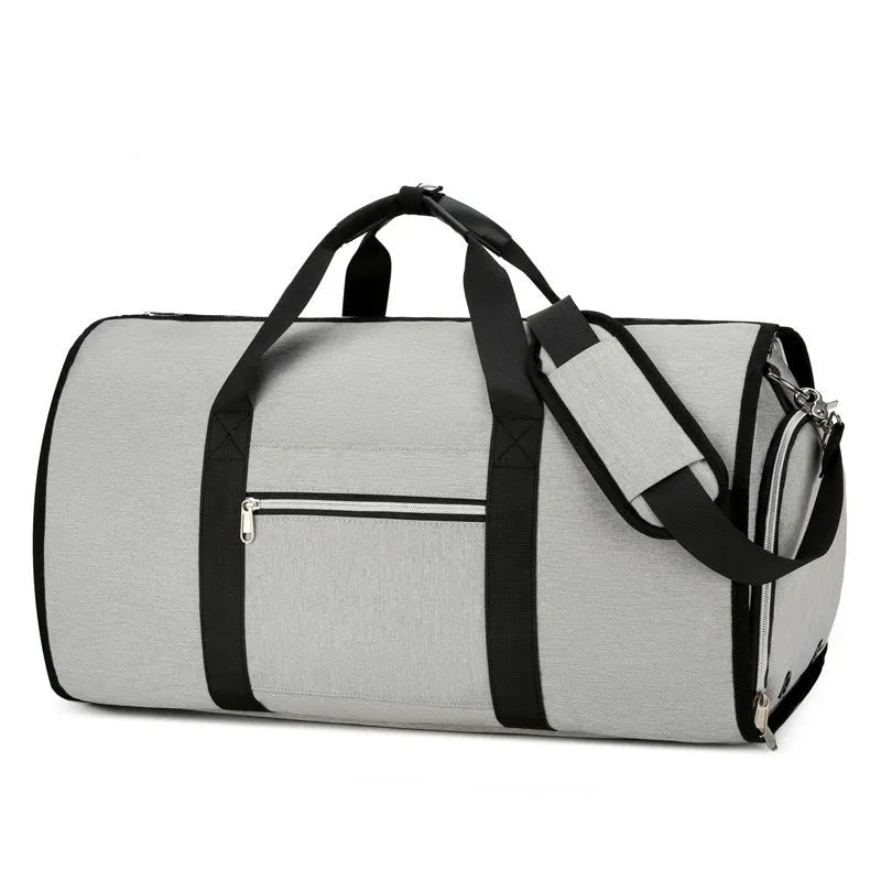 Oxford cloth business leisure storage sports bag in grey black or dark blue with dry wet separation compartments