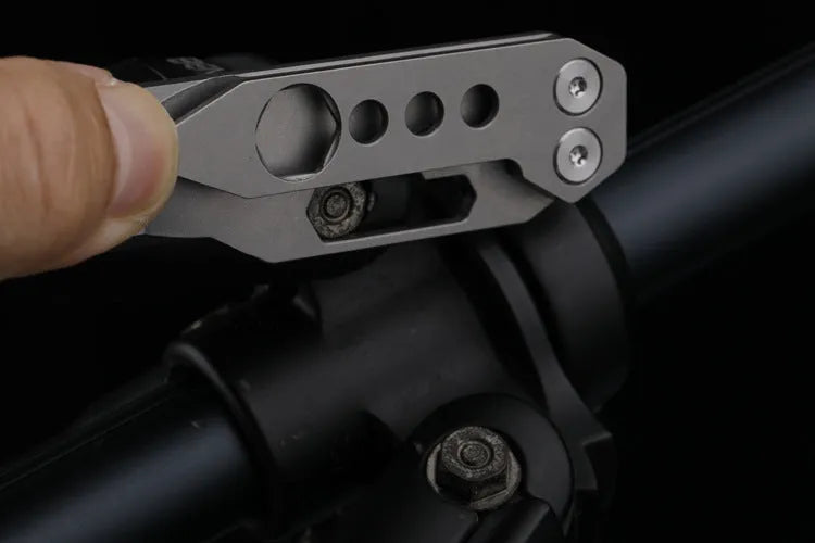 Titanium alloy TC4 multi-function crowbar screwdriver bottle opener in gun grey or stone wash, 41g