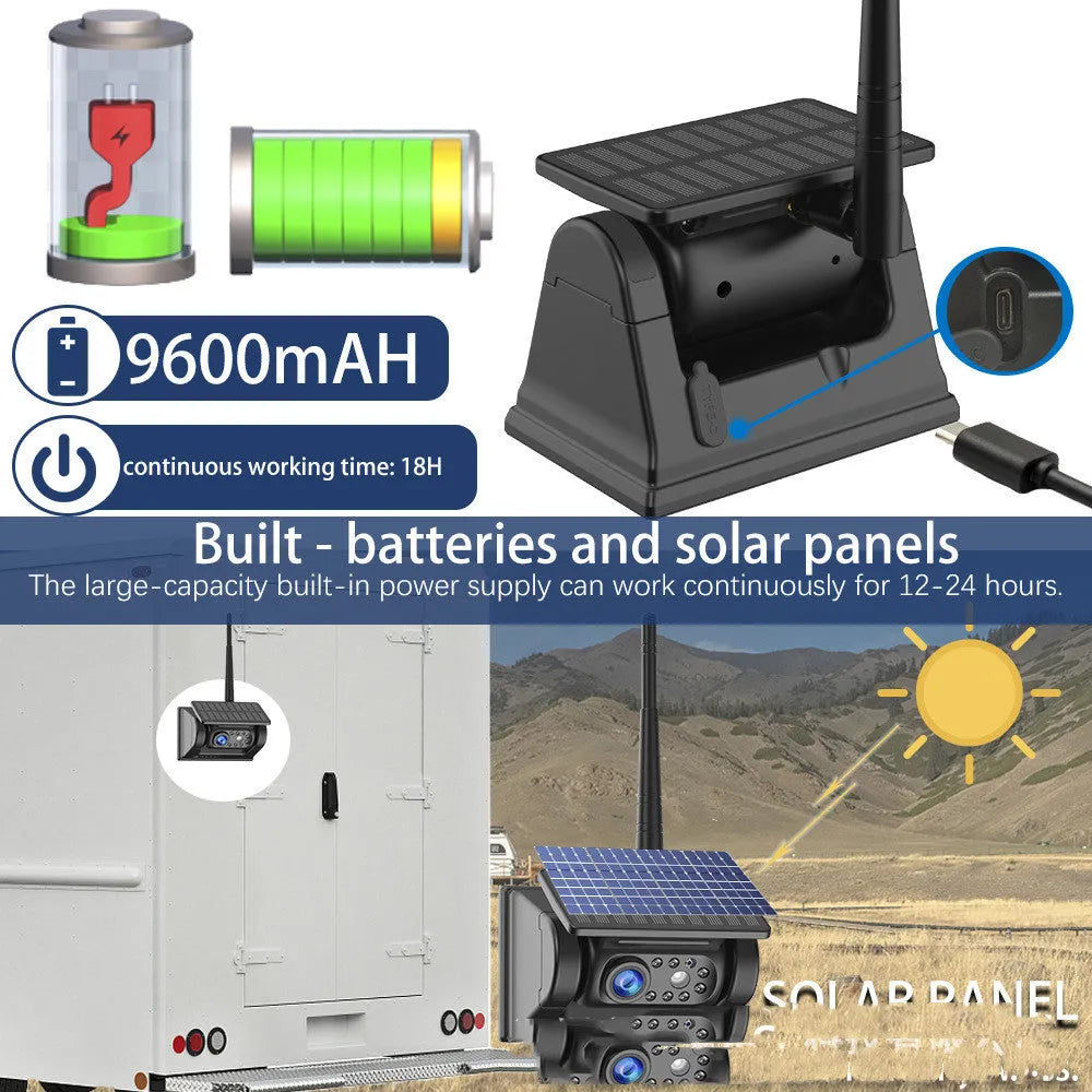 YL-Solar WF908 wireless solar charging camera with aluminium alloy shell and magnet mount for vehicles.