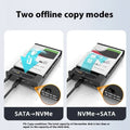 External mobile hard disk box for SSD with ABS material construction showing compact dimensions