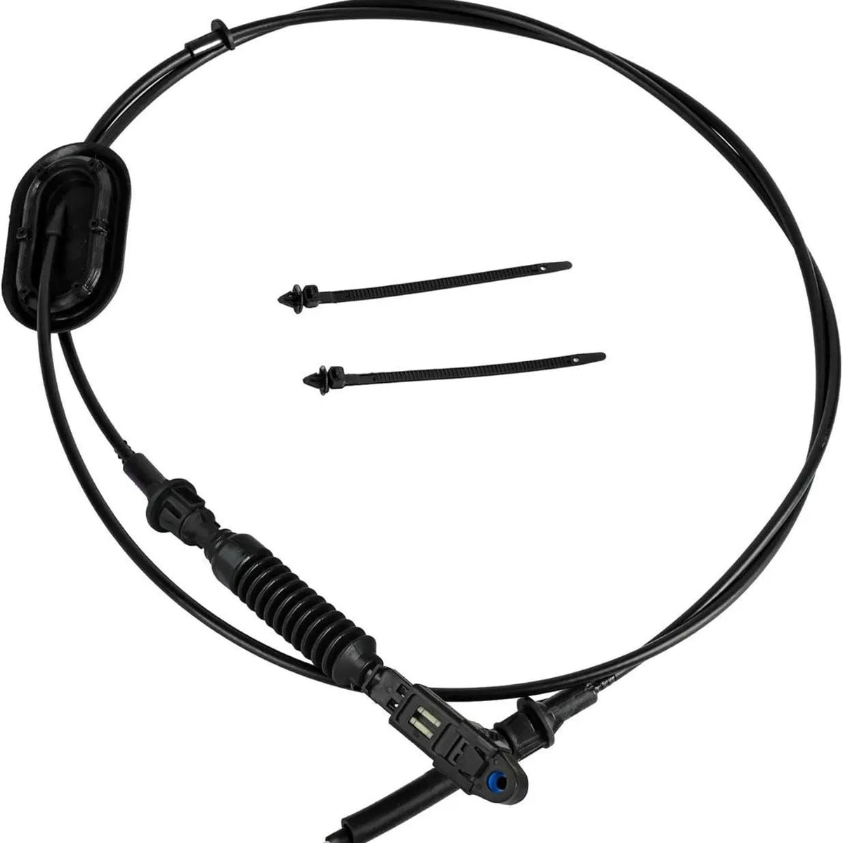Gear selector cable 15037353 black 41cm length on white background