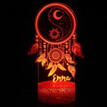 3D small LED night lamp with a black touch-sensitive base showing colourful lighting effects.