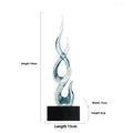 A tall, modern resin festival decoration in a choice of gold, silver, red, or gradient colours.