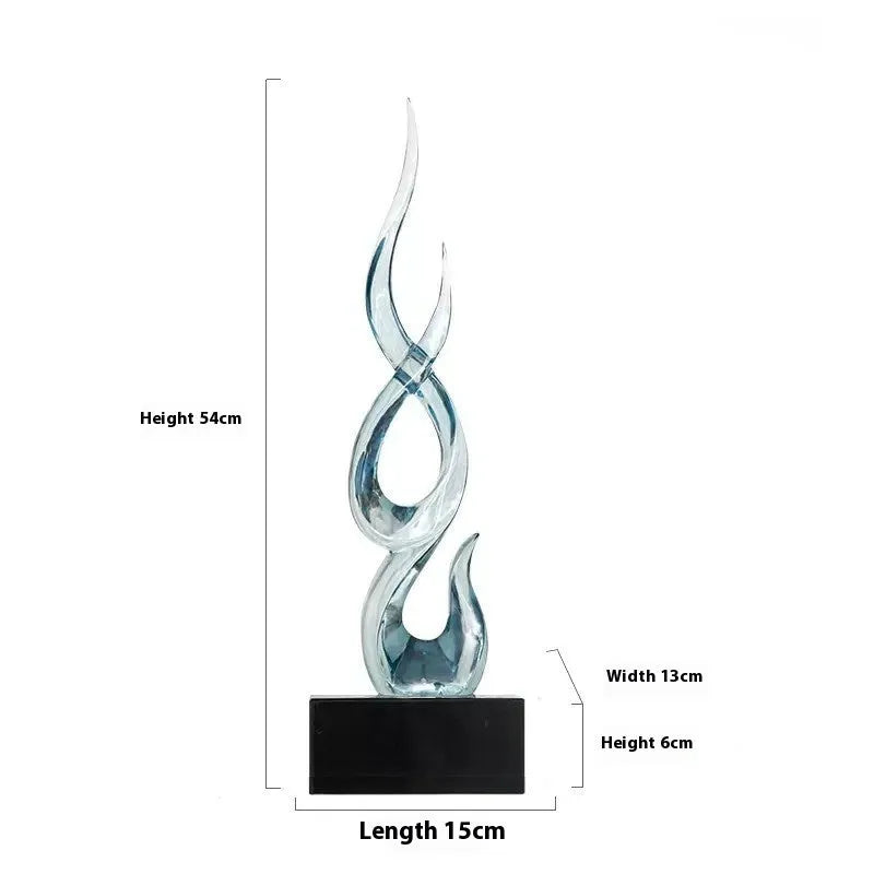A tall, modern resin festival decoration in a choice of gold, silver, red, or gradient colours.