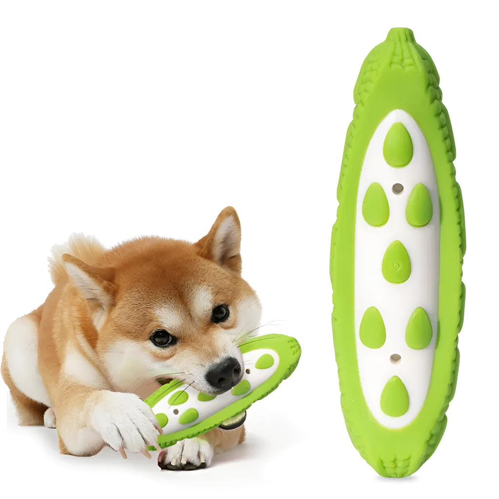 Green and purple meat-scented resistant dog chew toy for large dogs and puppies