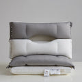 Double-layer cervical support pillow, 40x60cm, chemical fibre adult pillow in low, medium or high loft