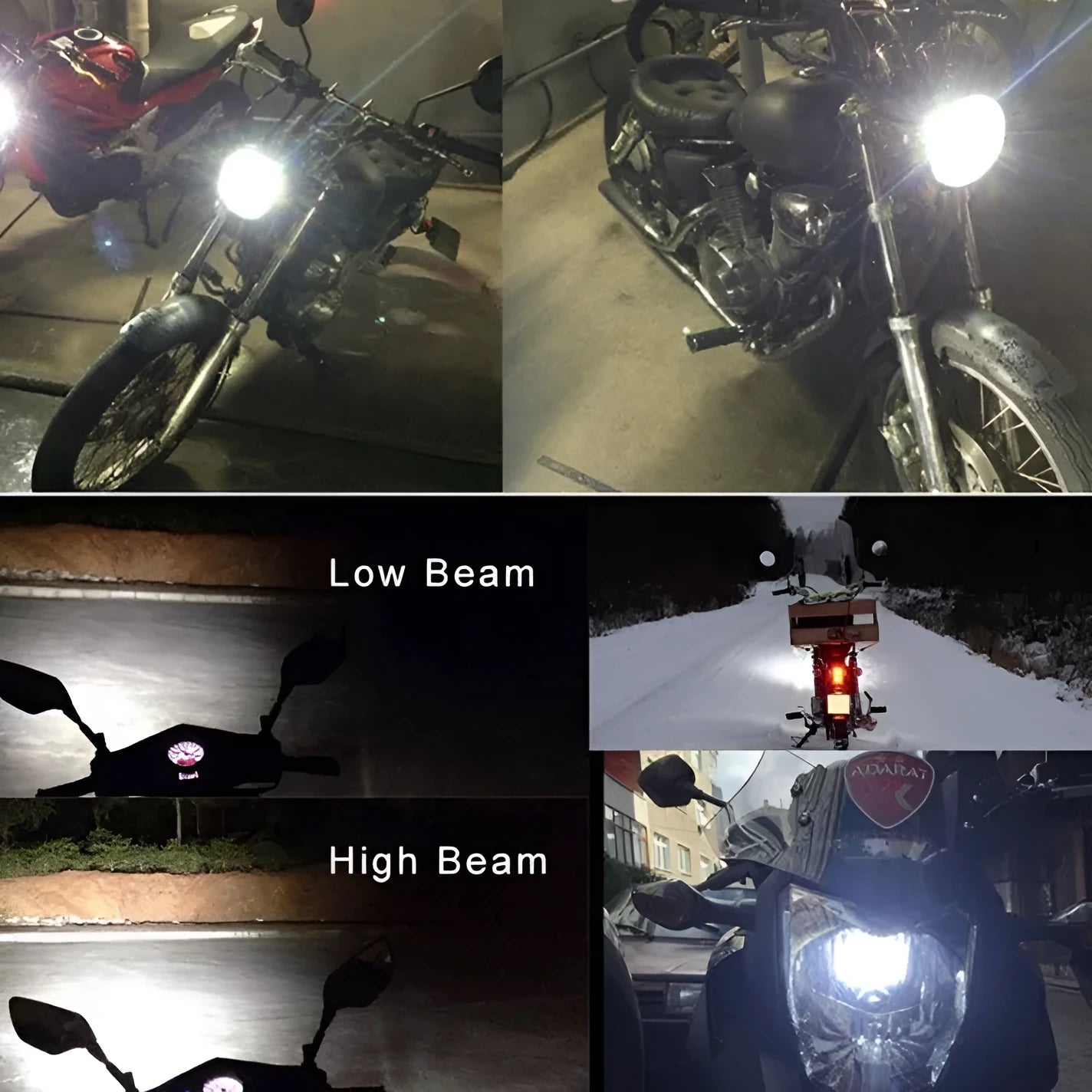 Motorcycle LED M4 double claw H6 built-in lights with aluminium housing and white light output