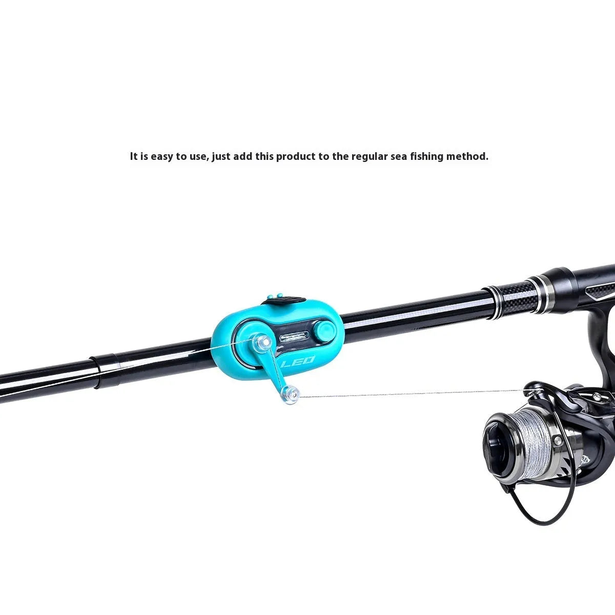 Automatic night fishing rod alarm with signal lamp, blue or black wheel or rocker style