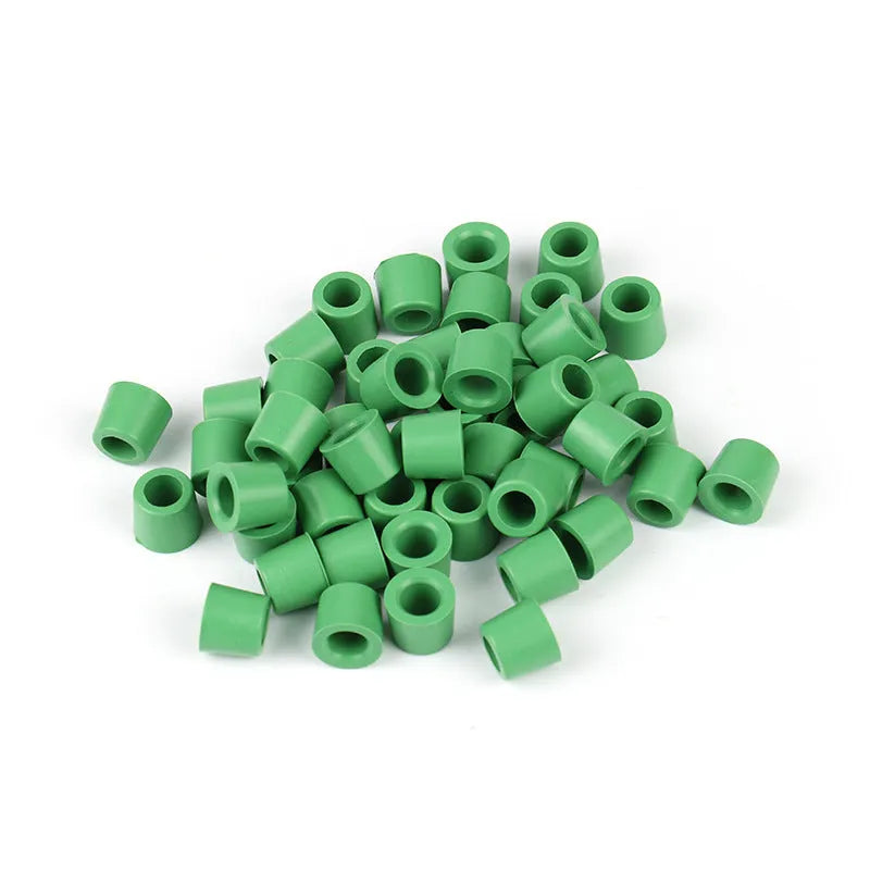 Pack of 50 green fluorinated rubber sealing rings for car air conditioning charge pipes, moulded automotive seals