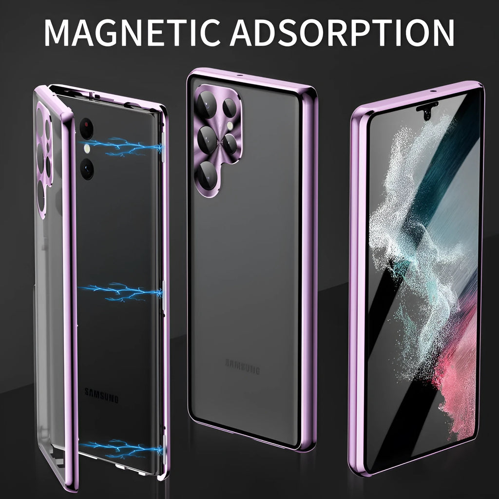 Samsung Galaxy S24 Ultra magnetic phone case with built-in mirror in seven colour options.
