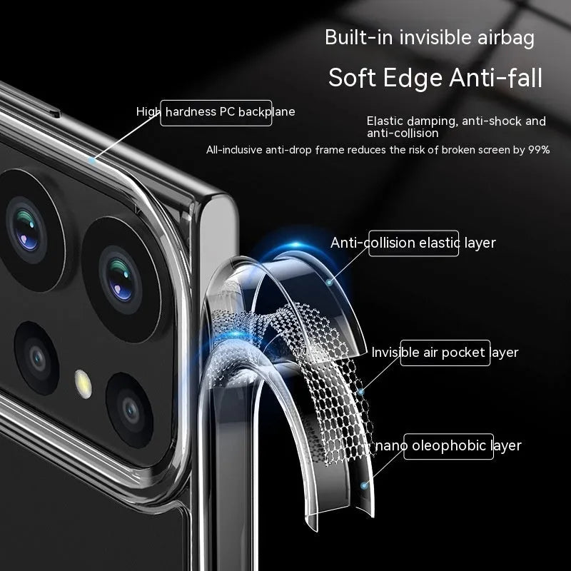 Samsung anti-fall phone case in black matte PC material with camera cutout