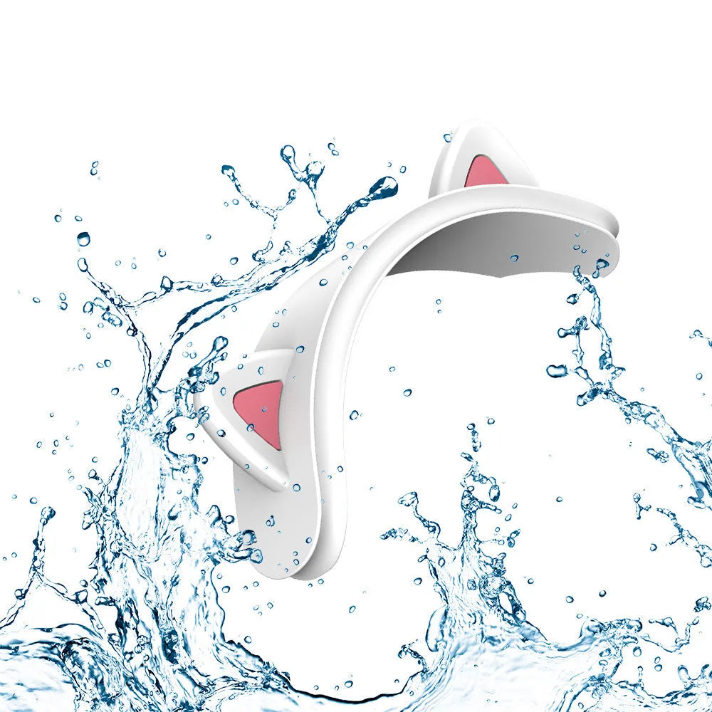 Silicone cat ear protective sleeve for Apple AirPods Max in black or white