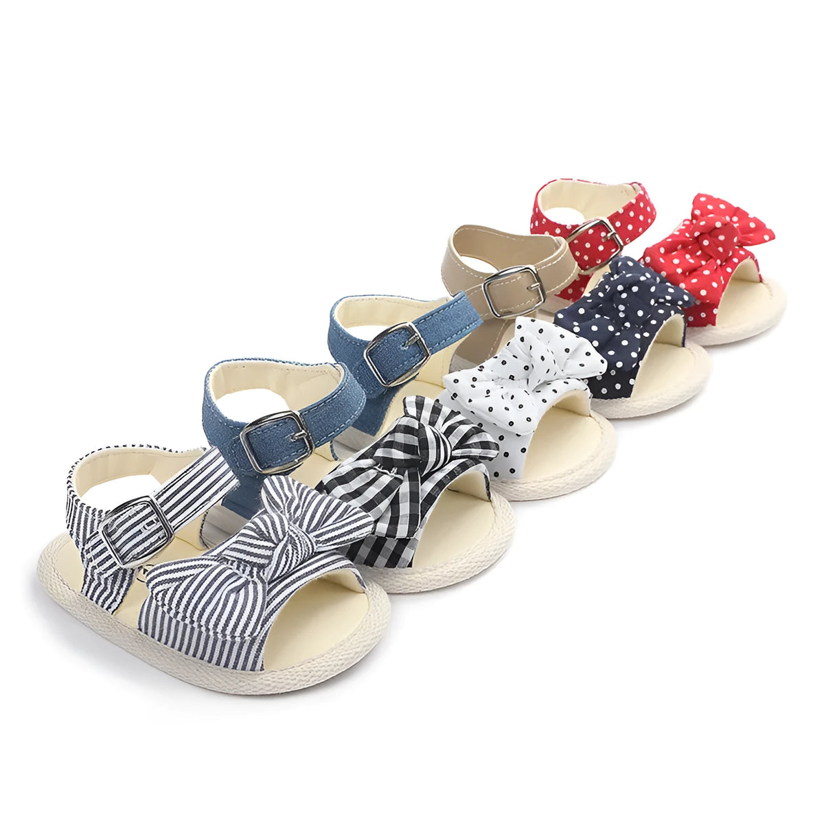 Pair of baby toddler shoes with Velcro fastening, breathable low-top upper, available in white or black, sizes 11cm to 13cm