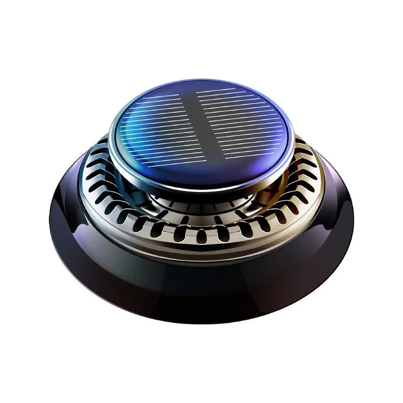 Solar car aromatherapy decoration with electromagnetic de-icing function in black gulong colour