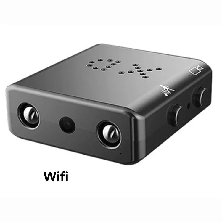 Mini secret camera 2.9 x 1.1 x 2.9 cm with Full HD 1080P, night vision, and motion detection in black