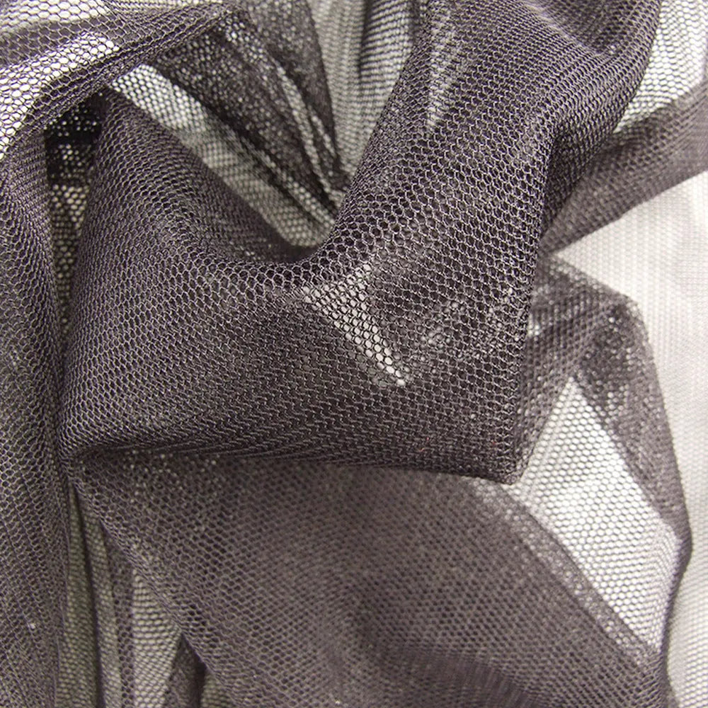 Four-piece mesh anti-mosquito suit set including a hooded top, pants, and booties for outdoor camping.