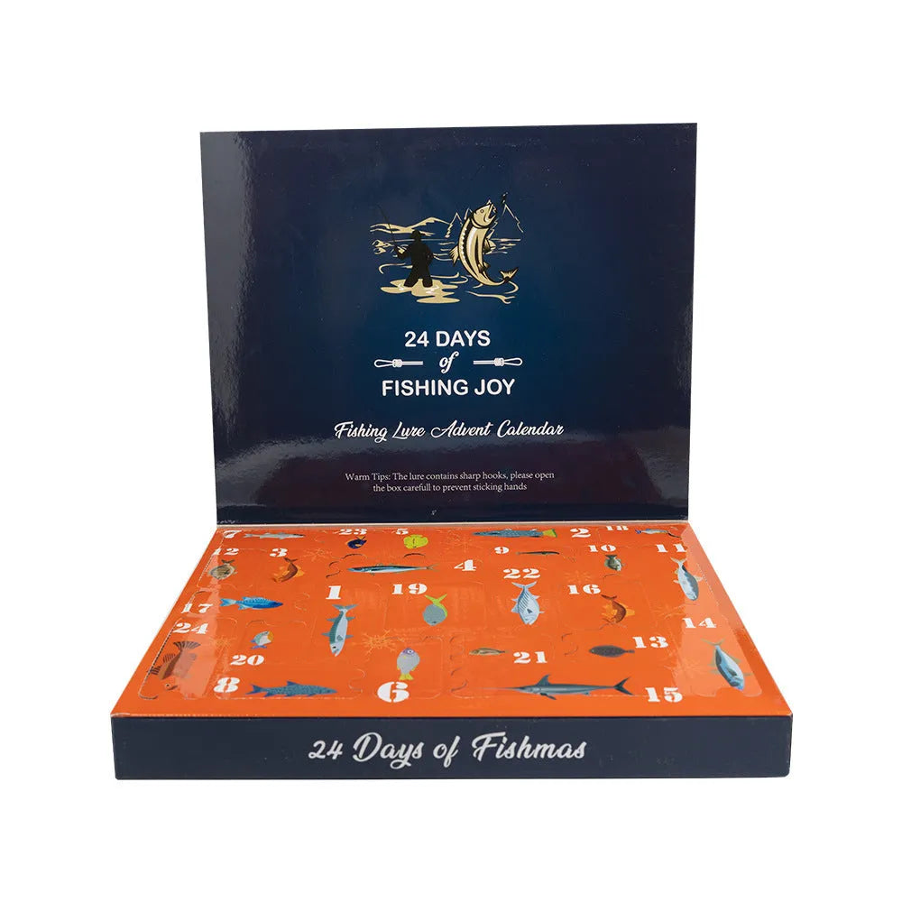24-piece Christmas Mino Bog fishing blind box set with metal components and mystery toy figures