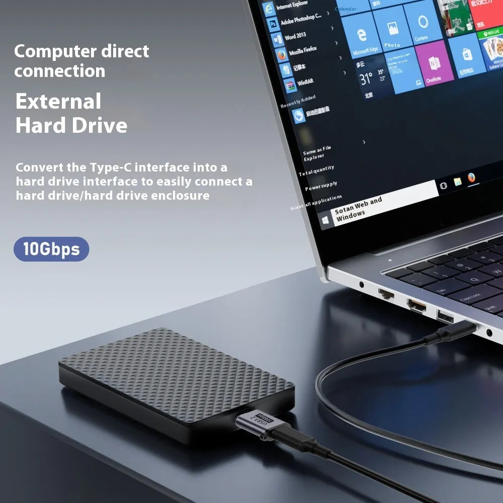 Micro B to USB and Type-C adapter converter for data transfer and charging of old devices