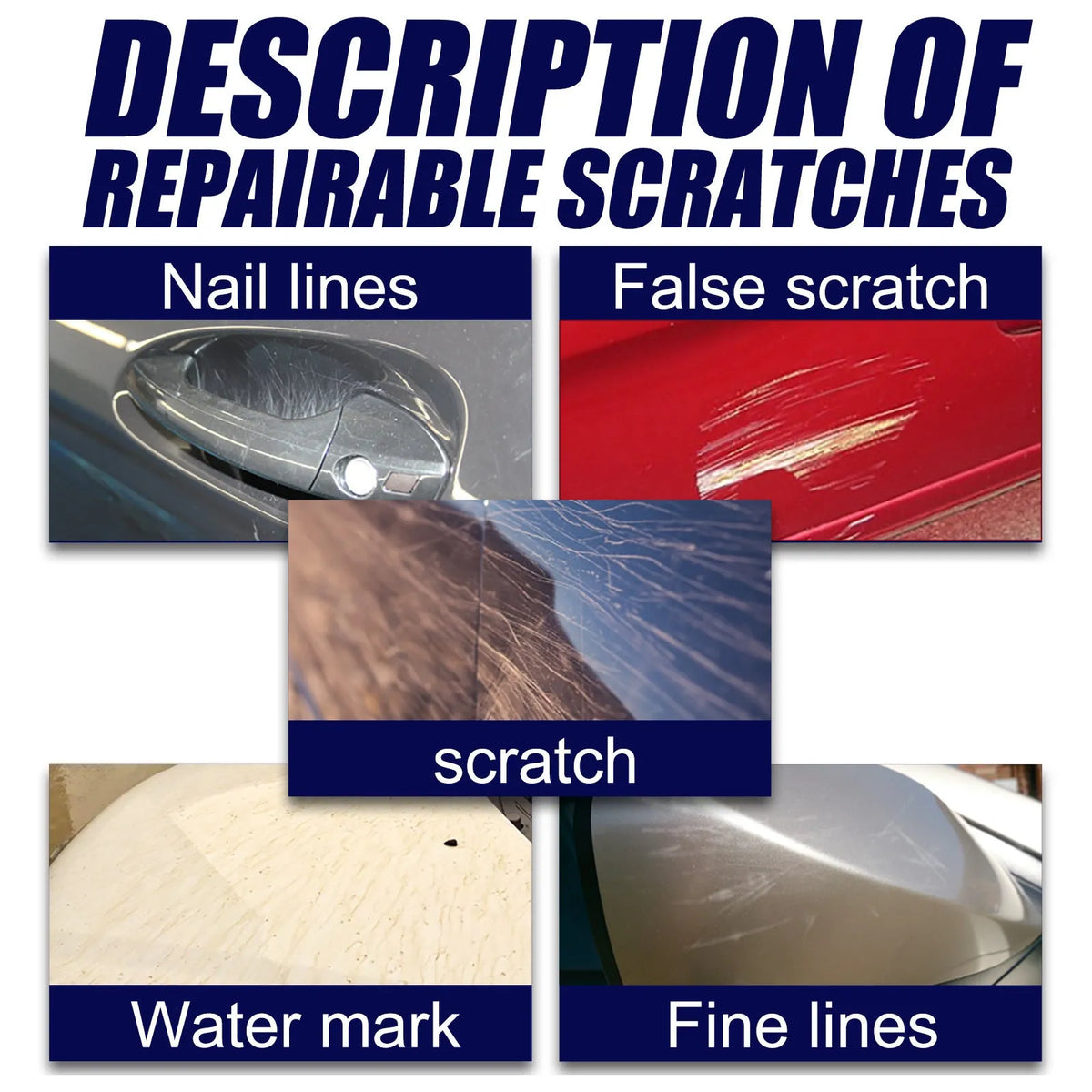Car scratch repair spray can for DIY automotive paint scratch removal and sealing.