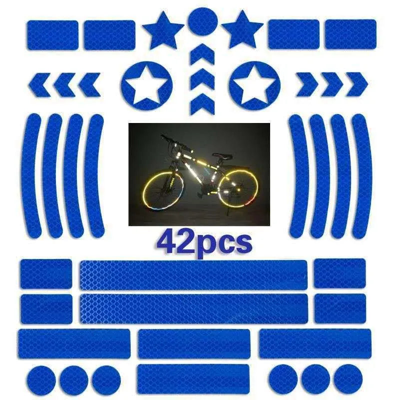 Bicycle reflective safety tape with grid pattern in four colour options