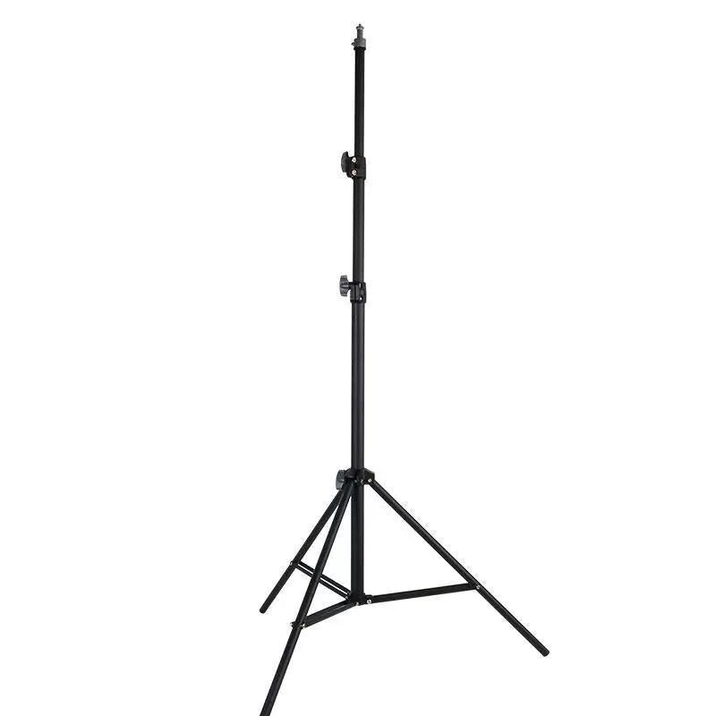 2.1m carbon steel tripod light stand with mobile phone holder for photography