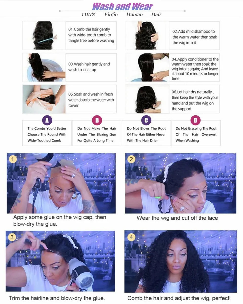 Body wave human hair lace front wig with natural hairline on a wig stand