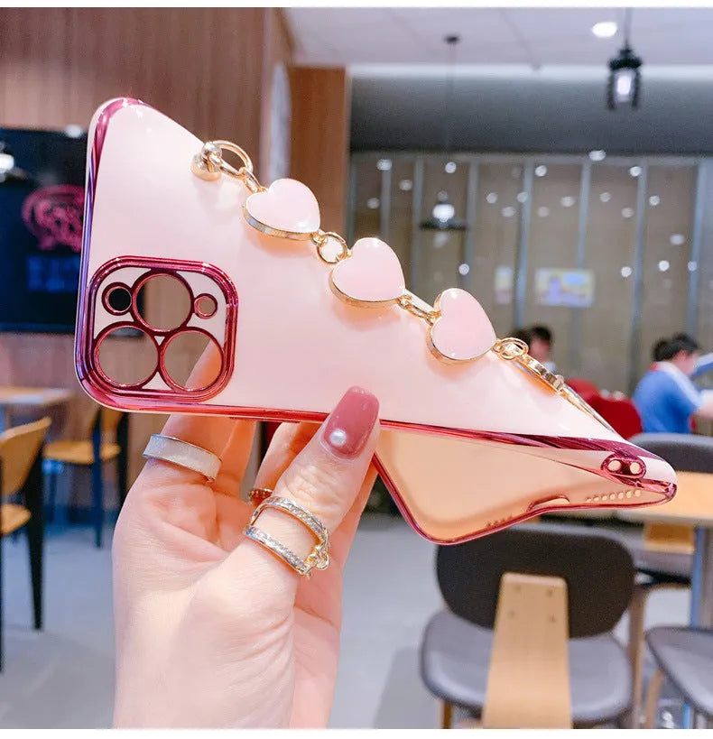 Silicone phone case with bracelet for Samsung Galaxy S22 S21 FE S22 Plus S22 Ultra A73 A13 A23 A33 A53 M23 M32 M33 M52 M53