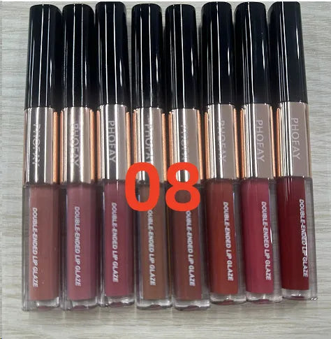 C-L021 double-head non-stick cup lip gloss applicator with detachable cosmetic brushes