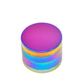 4-layer zinc alloy smoke grinder with mesh pollen screen, small portable herb and spice grinder in picture colour