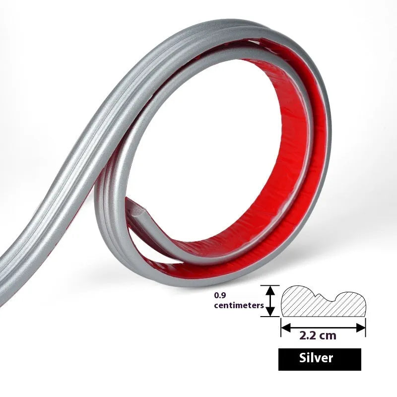 Flexible PVC background wall shaping frame with self-adhesive edge banding in multiple colour options