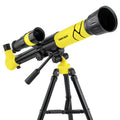 Kids beginners 150X astronomical monocular telescope with tripod in white or yellow plastic